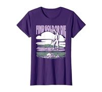 Retro Prospecteur Or Minerais - Minéraux Vintage Prospection T-Shirt, Femme, Violet, S