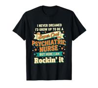 Retro Psychiatric Nurse Gift Idea for Mental Health RNs T-Shirt