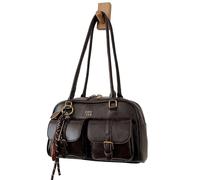 Retro PU Shoulder Bag, Lightweight Multi Pocket Purse, 11.02x3.94x7.09 Inch Handbag with Secure Zipper, Soft Leather Side Bag Carry, Casual Accessory Vintage Style, Travel Bags for Women Vacation