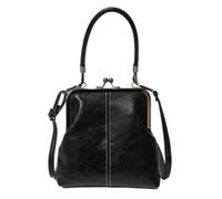 Retro Purse - Vintage PU Leather Handbag | Mini Kiss Lock Bag | Classic British Style, Lightweight Compact Design, Adjustable Shoulder Carry, for Daily Outings Shopping Travel & Parties