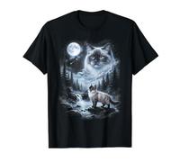 Rétro Ragdoll Cat Moon années 90 Bootleg Meme Chats T-Shirt Graphique avec Valeur, Homme, Noir, S