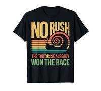 Rétro Rainbow Sunset - No Rush Tortoise a déjà remporté la Course T-Shirt