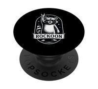 Rétro Raton Laveur Rock Musique Cadeau Drôle de Race Race PopSockets PopGrip Adhésif