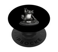 Rétro Raton Laveur Rock Musique Cadeau Drôle de Race Race PopSockets PopGrip Adhésif