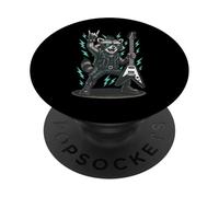 Rétro Raton Laveur Rock Musique Cadeau Drôle de Race Race PopSockets PopGrip Adhésif