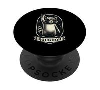 Rétro Raton Laveur Rock Musique Cadeau Drôle de Race Race PopSockets PopGrip Adhésif