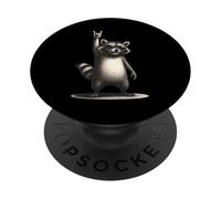 Rétro Raton Laveur Rock Musique Cadeau Drôle de Race Race PopSockets PopGrip Adhésif