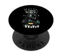 Rétro Raton Laveur Rock Musique Cadeau Drôle de Race Race PopSockets PopGrip Adhésif