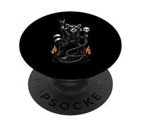 Rétro Raton Laveur Rock Musique Cadeau Drôle de Race Race PopSockets PopGrip Adhésif