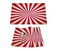 Retro Rays Lot de 4 sets de table en vinyle pour tables de salle à manger, cuisine, résistants à la chaleur, lavables et lavables