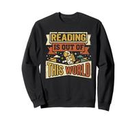 Retro Reading is Out of This World Space Astronaute Book Sweatshirt
