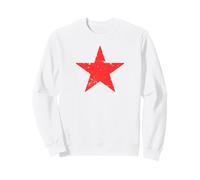 Retro Red Star Distressed Revolution Vintage Retro Sweatshirt