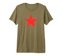 Retro Red Star Distressed Revolution Vintage Retro T-Shirt Haut de Gamme