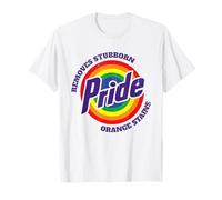 Retro Remove Stubborn Pride Orange Taches Pride Month LGBTQ T-Shirt