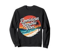 Rétro République dominicaine Vibes Plage Vintage Coucher de Soleil Souvenir Sweatshirt