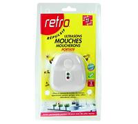 RETRO | RÉPULSIF ULTRASONS MOUCHES - MOUCHERONS | Blister de 1 émetteur portatif pour 40 m² | RUSMO2