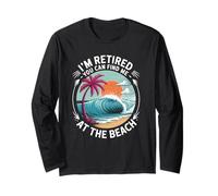 Retro Retirement Beach Vibes for Retired Summer Fun Lovers Manche Longue