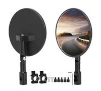 Retro Rétroviseurs Moto avec E24 Certification, 1 Pair Retroviseur Moto Embout de Guidon, Rétroviseur Accessoire Moto Universel pour Scooter Motos Quad ATV