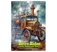 Retro Rides with Steam and Steel (Wall Calendar 2026 DIN A4 portrait), CALVENDO 12 Month Wall Calendar: Time Traveler's Transport