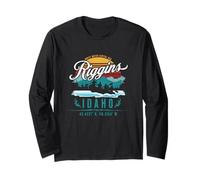 Rétro Riggins Idaho USA Saumon River Rafting Souvenir Manche Longue