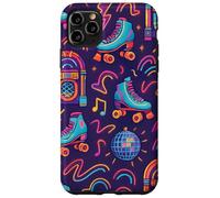 Retro Roller Skate Jukebox Disco 80s Color Pop Art Coque pour iPhone 11 Pro Max