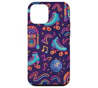 Retro Roller Skate Jukebox Disco 80s Color Pop Art Coque pour iPhone 12 Mini