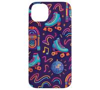 Retro Roller Skate Jukebox Disco 80s Color Pop Art Coque pour iPhone 14 Plus