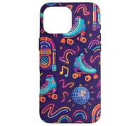 Retro Roller Skate Jukebox Disco 80s Color Pop Art Coque pour iPhone 16 Pro Max