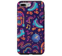 Retro Roller Skate Jukebox Disco 80s Color Pop Art Coque pour iPhone 7 Plus/8 Plus
