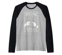 Rétro Rolling Fatties Funny Fat-Cat Urban Art Manche Raglan