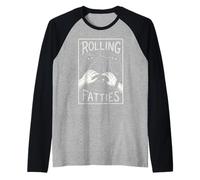Rétro Rolling Fatties Funny Fat-Cat Urban Art Manche Raglan