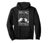 Rétro Rolling Fatties Funny Fat-Cat Urban Art Sweat à Capuche