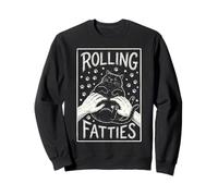 Rétro Rolling Fatties Funny Fat-Cat Urban Art Sweatshirt