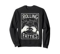 Rétro Rolling Fatties Funny Fat-Cat Urban Art Sweatshirt