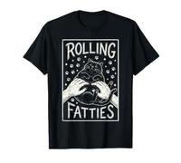 Rétro Rolling Fatties Funny Fat-Cat Urban Art T-Shirt