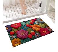 Retro Rug, Anti-Slip Doormat, 19.69x31.5 inches Soft Floor Mat, Square Decorative Mat for Kitchen Homeowners Balcony Dining Room Bathroom Study Commercial Space and Entrances