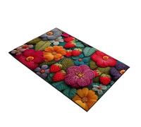 Retro Rug, Anti Slip Doormat, Soft Square Floor Mat, 31.5x19.7 inches Non Skid Backing, Water-Resistant Material, Ideal for Kitchen, Balcony, Dining Room, Bathroom, Study Commercial Use