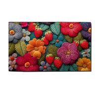 Retro Rug, Anti-Slip Kitchen Doormat, Home Decor Floor Mat, 19.69x31.5 inches Soft Square Easy to Clean Rug, Ideal for Balcony, Dining Room, Bathroom, Study, and Commercial Spaces