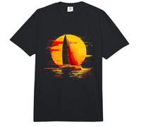 Retro Sailing Ship Sloop Race Comfort Colors Adult Heavyweight T-Shirt