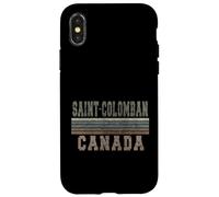 Rétro Saint-Colomban Canada Coque pour iPhone X/XS