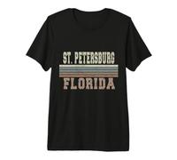 Rétro Saint-Pétersbourg Floride T-Shirt Haut de Gamme