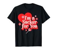 Retro Saint-Valentin Couple Bonbon Cœur T-Shirt