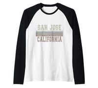 Retro San José Californie Manche Raglan
