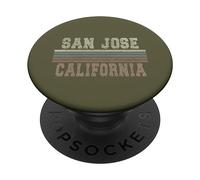 Retro San José Californie PopSockets PopGrip Adhésif
