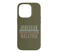 Rétro Sandakan Malaisie Coque pour iPhone 14 Pro