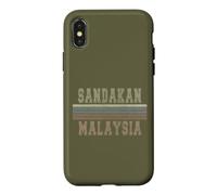 Rétro Sandakan Malaisie Coque pour iPhone X/XS