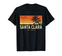 Rétro Santa Clara Californie CA Vintage Palms Sunset T-Shirt