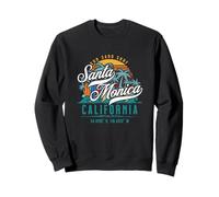 Rétro Santa Monica Californie Soleil Sable Surf Plage Palmiers Sweatshirt