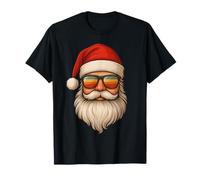 Retro Santa with Sunglasses Funny Christmas for Men Boys Dad T-Shirt