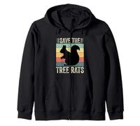 Rétro Save The Tree Rats Funny Squirrel Lover Men Women Kids Sweat à Capuche
